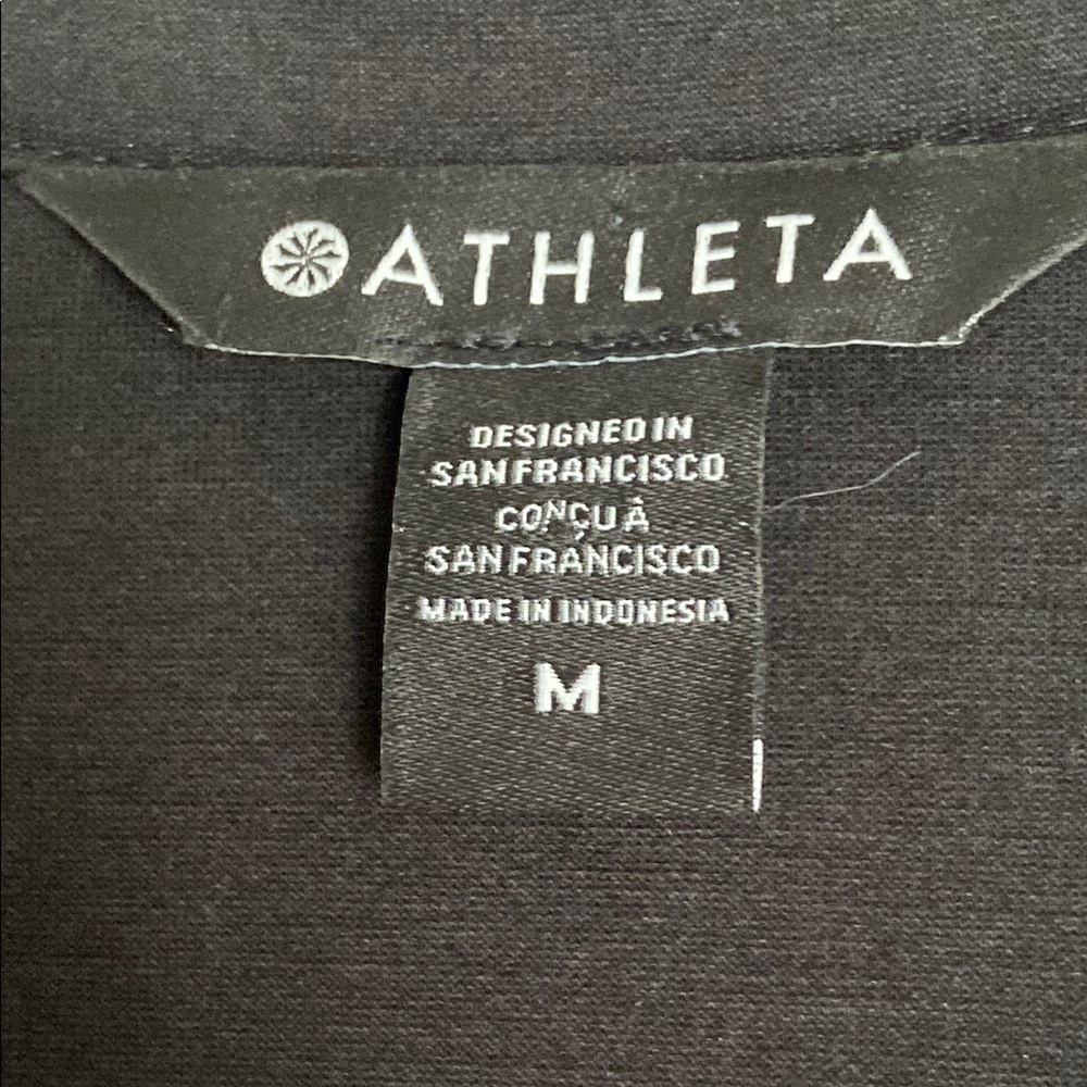 Athleta Allure 1/4 Zip Long Sleeve Dress, Medium, Black, Excellent Condition - Picture 4 of 4
